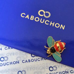 値下げ 高品質 CABOUCHON カブション ハチ オレンジ エナメル ブローチ ヴィンテージ コスチュームジュエリー