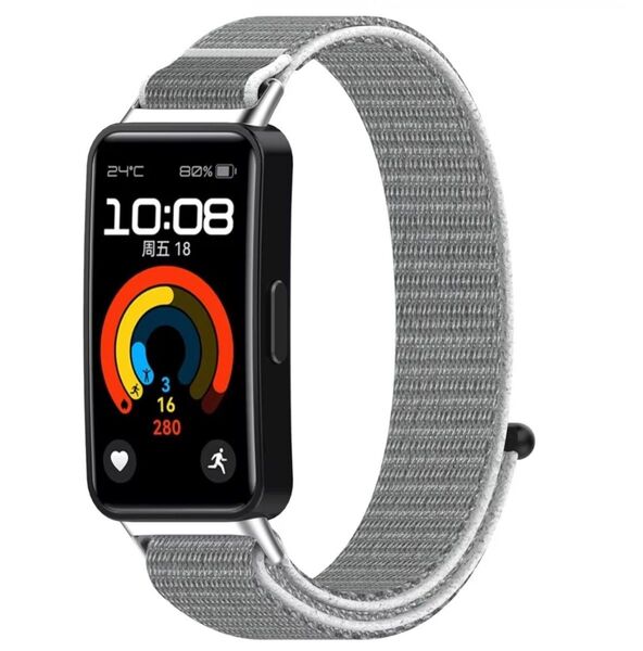 HUAWEI Band 10 9 8 ホワイト ベルト バンド ナイロン ループ ストラップ スポーツバンド 交換ベルト