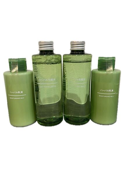 無印良品 ハーバル化粧水 200ml 2本 ハーバル乳液 150ml 2本 スキンケア 保湿