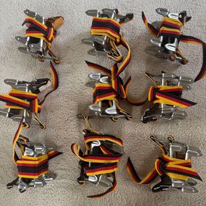 簡単取り付け! モチヅキ 軽アイゼン 9個セット 登山 4本爪