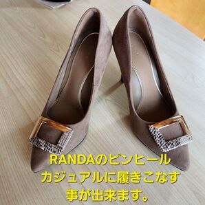 RANDA ピンヒール パンプス ブラウン