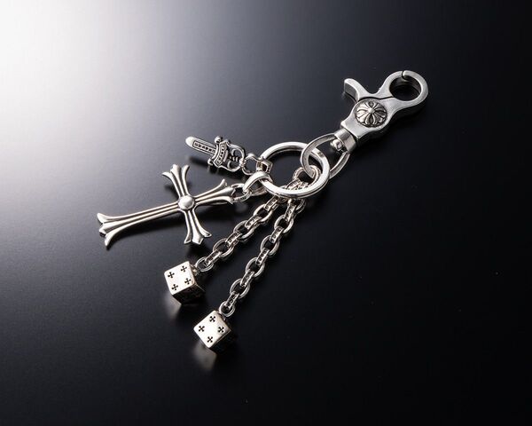 シルバー925 キーチェーン キーリング ダガー クロス 匿名配送 新品 7 シルバー ウォレットチェーン アクセサリー