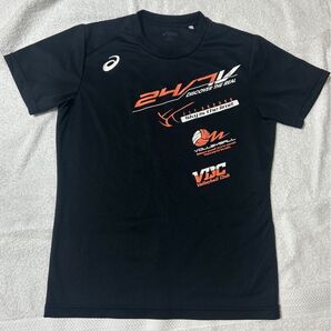 asics バレーボール Tシャツ 黒