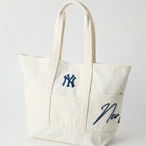 【未使用品】MLBニューヨーク・ヤンキース●BIGキャンバス・トートバッグ●白