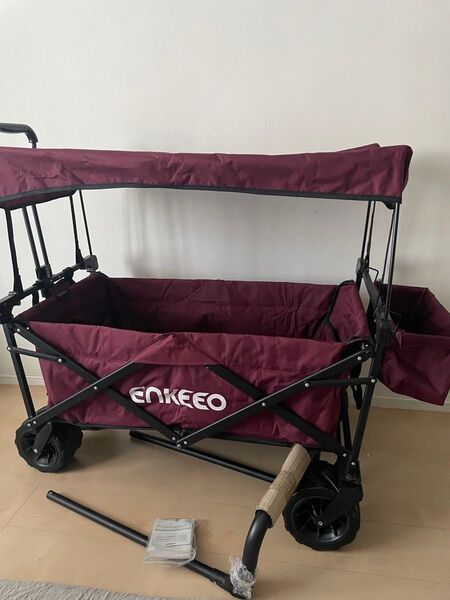 enkeeo キャリーワゴン キャンプ アウトドア 折りたたみ シェード付き