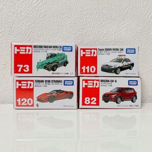 トミカ ミニカーセット 73, 110, 120, 82 パトロールカー フェラーリ NO TOMICA タカラトミー