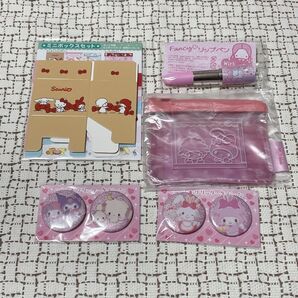 サンリオ ミニボックス リップペン ポーチ 缶バッジ 5点セット