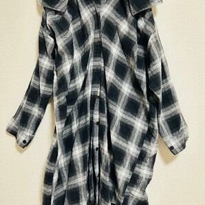 2way オンブレチェックオフショルワンピース