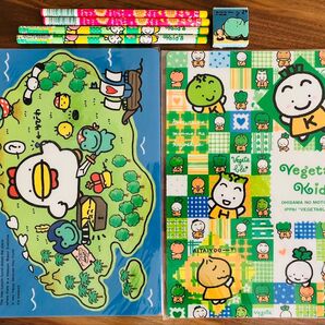 サンエックス ぼくのぴーこちゃん vegetable kids 下敷き 鉛筆 消しゴム 7点 90年代 当時物 レトロ