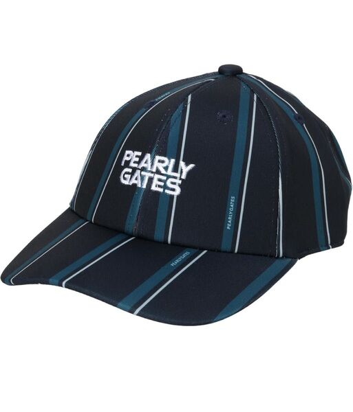 新品PEARLY GATES(パーリーゲイツ) ユニセックス ゴルフキャップ (リボンストライプ柄サイズ調整可能) 帽子レディース
