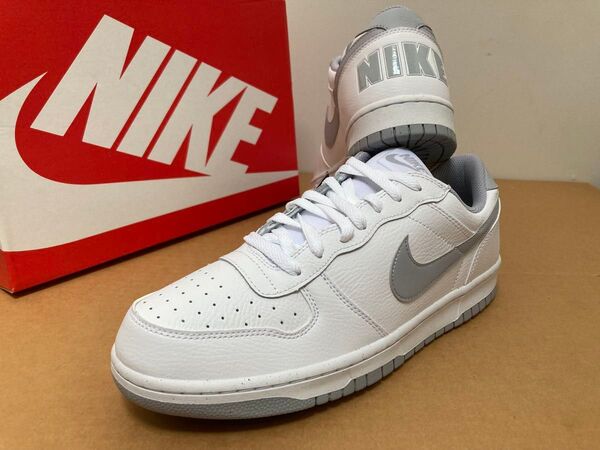 新品30cmNIKE ナイキ ビッグBIG LOWメンズスニーカーホワイトグレー白AF1エアフォース1 好きに