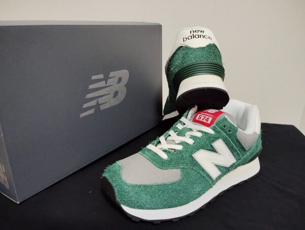 新品24.5cmニューバランス(newbalance)レディーススニーカーU574GNHグリーン緑ML574好きにも