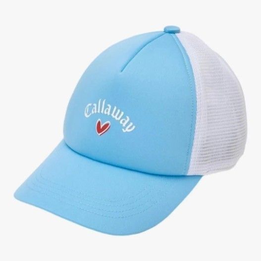 新品Callaway(キャロウェイ) レディース メッシュキャップ (ポニーテール仕様・サイズ調整可) 帽子 ゴルフブルーホワイト