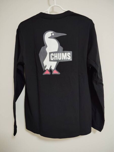 新品チャムスCHUMSロングTシャツブービーロゴMロングスリーブTシャツ(ロンT)メンズ長袖Booby Logo L/Sブラック黒