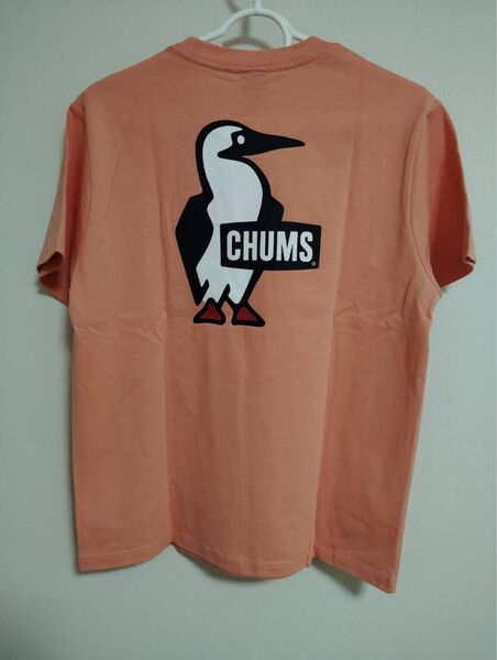 新品チャムスCHUMS 半袖TシャツBooby Logoブービーロゴ半袖カットソーメンズバックプリントピンク