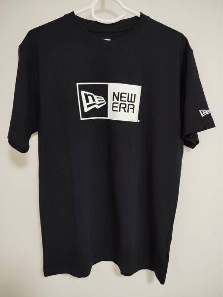 新品NEWERA (ニュ−エラ) 半袖コットン Tシャツ ボックスロゴ レギュラーフィット M黒ブラック