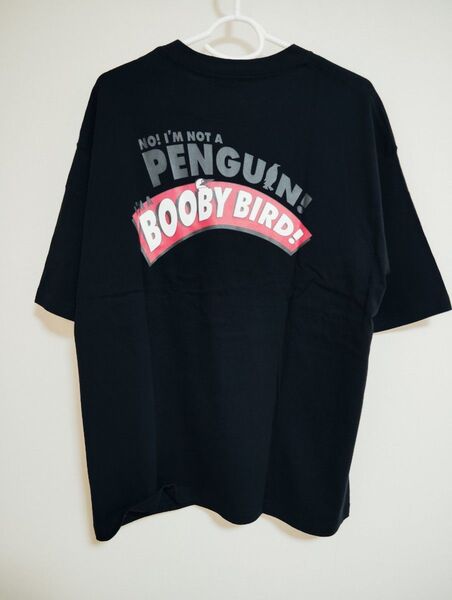 新品チャムスCHUMS半袖TシャツアイムアブービーバードTシャツバックプリント黒ブラックオーバーサイズビッグシルエットLメンズ