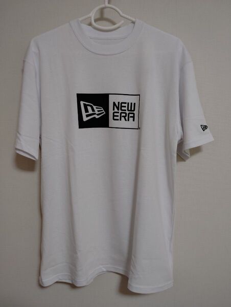 新品NEWERA (ニュ−エラ) 半袖コットン Tシャツ ボックスロゴ ホワイト レギュラーフィット L 白