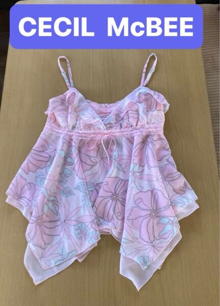 CECIL McBEE シフォンキャミソール y2k 平成ギャル 花柄 美品