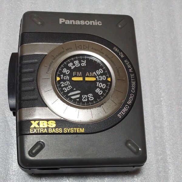 【通電OK】パナソニック Panasonic ポータブル カセット ラジオ プレーヤー RQ-V65