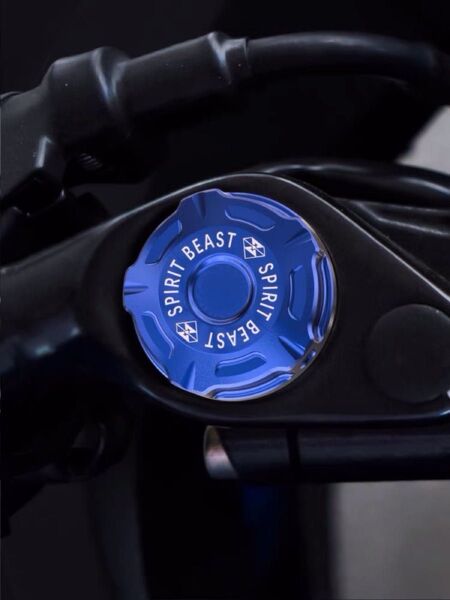 GSX250R GSR250 Vストローム250 REBEL250 CL250フロントフォークキャップカバー ブルー