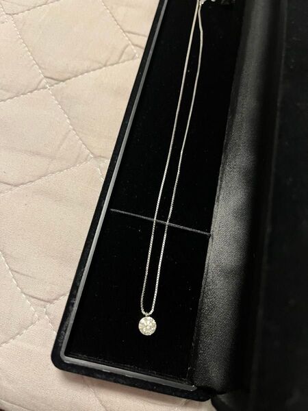特大 天然ダイヤ 1ct. プラチナネックレス 鑑定書付き ネックレス