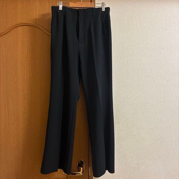 LOWRYS FARM スラックス パンツ カットジョーゼットフレアパンツ