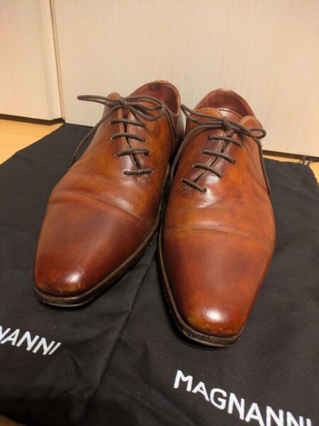 MAGNANNI マグナーニ ビジネスシューズ 本革 39 ブラウン系 メンズ