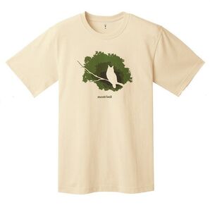 値下げ モンベル ペアスキンコットンT ミミズク Sサイズ ナチュラル 男女兼用 Tシャツ 参考wic.t