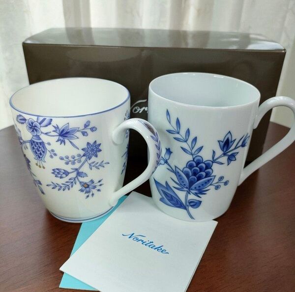 ノリタケ ブルーソレンティーノ ペアマグカップ