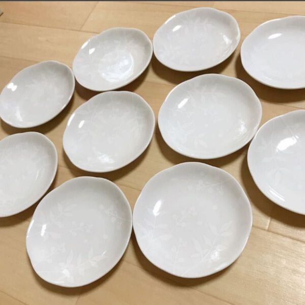 食器 南天小皿 小皿 陶器 10客セット 未使用品 和食器
