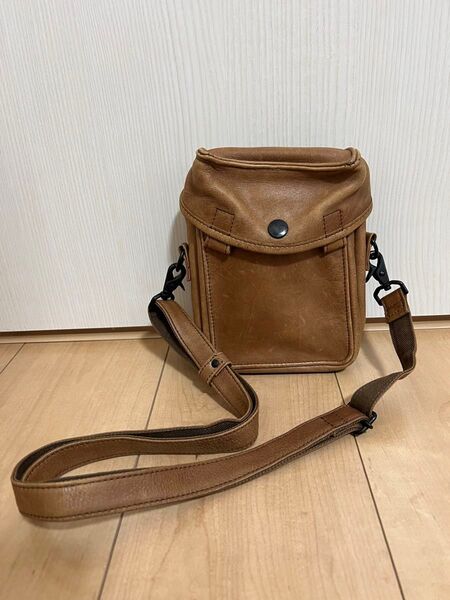 PORTER ポーター レザー 本革 ショルダー サコッシュ ブラウン ポーチ 茶色 吉田カバン ショルダーバッグ