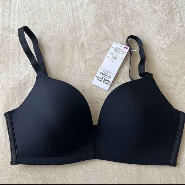 Miralleauty ホールドフィットプラ ノンワイヤーブラ C70 ブラック