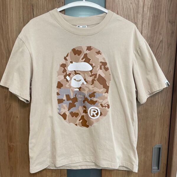 APE 半袖 Tシャツ ベージュ 男女兼用 古着 M 美品