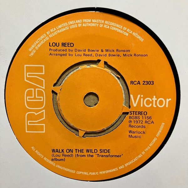 【7インチ】ATCQ元ネタ!Lou Reed / Walk On The