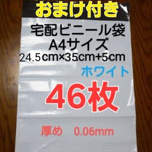 大感謝 宅配ビニール袋A4サイズ厚め46枚