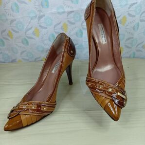 Ⅶ XII ⅩⅩⅩ SAINT TROPEZ ハイヒールパンプス ブラウン (P-74)