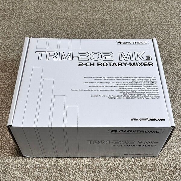 期間限定値下げ!未使用品!Omnitronic TRM-202 MK3 2chロータリーミキサー