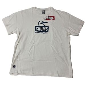新品タグ付き* CHUMS チャムス 半袖 Tシャツ*ネイビーロゴ XL