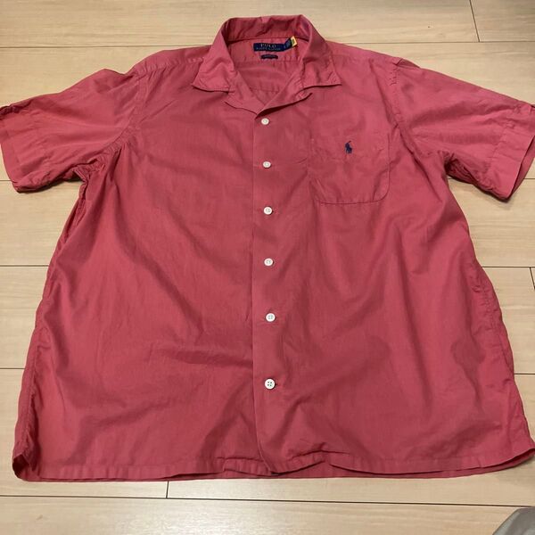 国内正規品 ラルフローレン 半袖 オープンカラーシャツ Lサイズ CLASSIC FIT 開襟 現行タグ QRコード