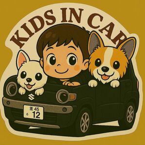 KIDS IN CAR マグネット 車 オリジナルマグネット キッズインカー