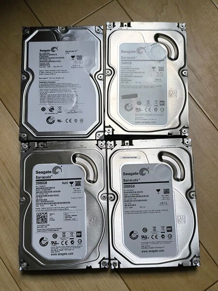 Seagate 2TB 3.5 HDD SATA 4台 纏めて出品