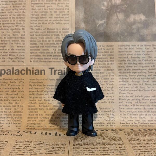 平野紫耀 フィギュア用衣装 リハ着風黒Tシャツ サングラス 2点セット ① Number_i