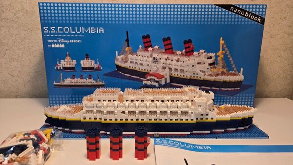 S.S.COLUMBIA 東京ディズニーリゾート nanoblock 開封済み中古