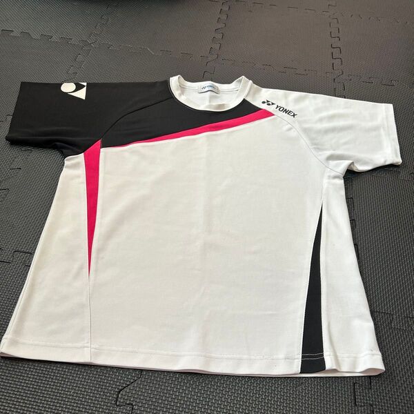 YONEX 半袖Tシャツ ホワイト/ブラック/ピンク Sサイズ