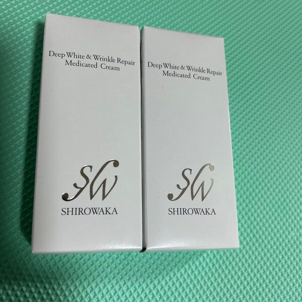 SHIROWAKA ディープホワイト&リンクルリペア メディケイティッドクリーム 22g 2個セット