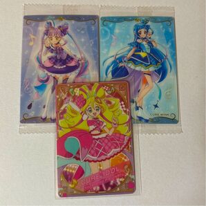 キミとアイドルプリキュア♪ カード3枚 アイドル ウインク キュンキュン ウエハース