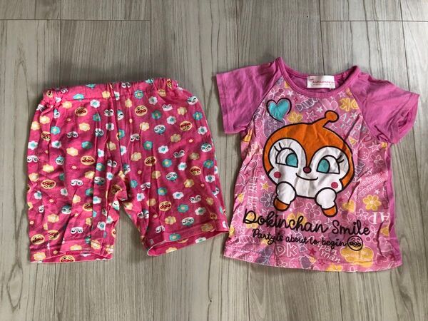 アンパンマン ドキンちゃん Tシャツ ハーフパンツ 上下セット ピンク パジャマ ルームウェア