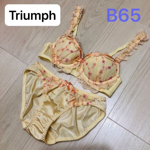 【未使用】 トリンプ ブラジャー&ショーツセット ブラ&ショーツ レディース下着 B65