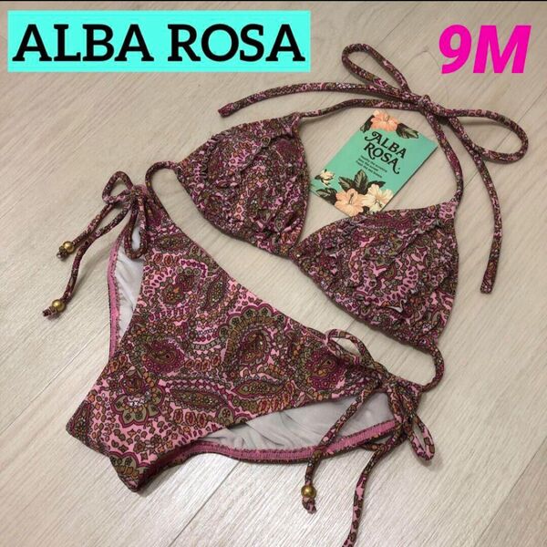 ALBA ROSA アルバローザ ビキニ 水着 三角ビキニ ペイズリー柄 9M 日本製
